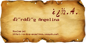 Ördög Angelina névjegykártya